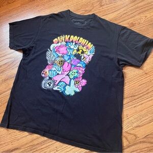 Pink Dolphin Black Tee with Vibrant Graphic